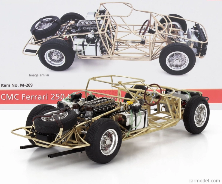 Cmc Ferrari 250lm Car Body + Rolling Chassis 1963 - Con Vetrina - With Showcase 1:18 Red