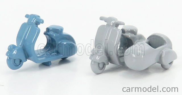 Officina-942 Piaggio Set 2x Vespa 98 + Vespa 98 Sidecar 1946 1:76 svetlomodrá svetlosivá
