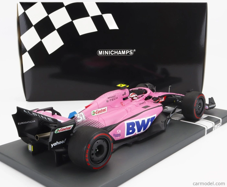 Minichamps Renault F1 A522 Team Alpine Bwt N 31 7th Bahrain Gp 2022 Esteban Ocon 1:18 Pink