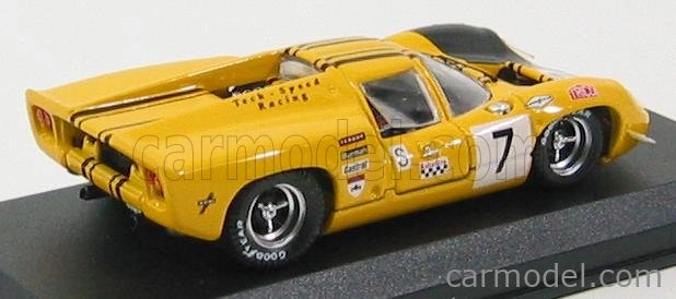 Najlepší model Lola T70 Coupe N 7 Brans-hatch 1969 Craft - Lieddel 1:43 Yellow Black