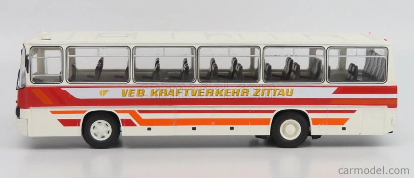 Premium classixxs Ikarus 256 Bus Veb Kraftverkehr Zittau 1988 1:43 Biela červená oranžová