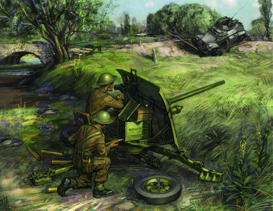 Zvezda Snap Kit - Ordnance QF 2-pdr s posádkou (1:72)