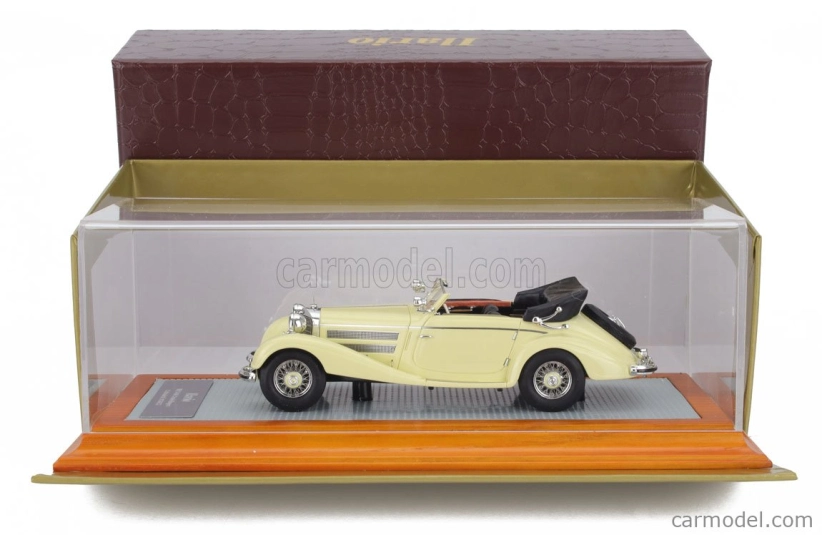 Ilario-model Mercedes benz 540k Sn154084 Sindelfingen Cabriolet A Open 1936 1:43 Žlutá