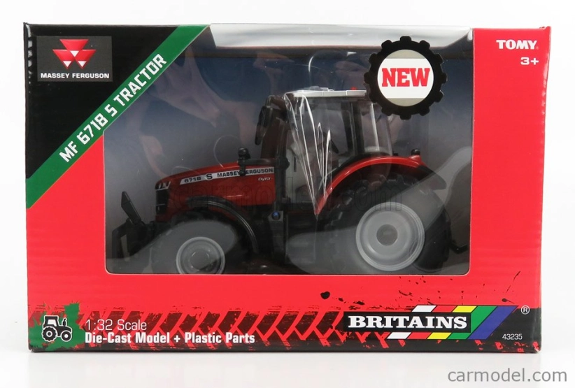 Britains Massey ferguson 6718 Tractor 2016 1:32 Červená Stříbrná