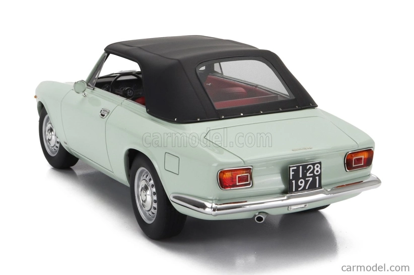 Mitica Alfa romeo Giulia 1600 Gtc Cabriolet Uzavretý 1964 - Interiér Červená 1:18 Azzurro Spazio - Svetlomodrá