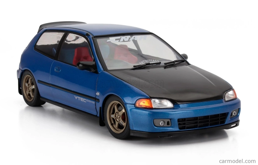 Solido Honda Civic (eg6) Sir Ii Works 1991 1:18 Pearl Blue Black