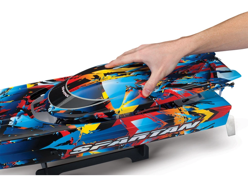 RC loď Traxxas Spartan TQi RTR, červená