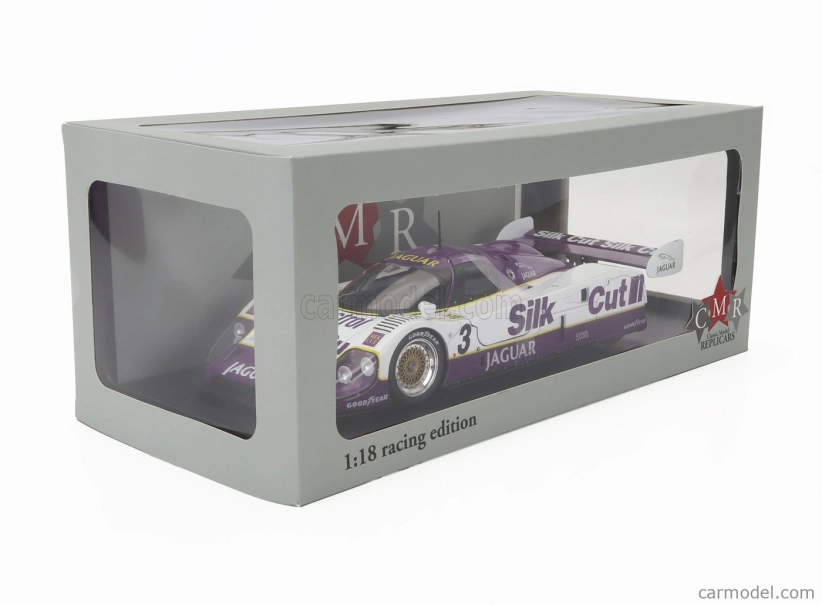 Cmr Jaguar Xjr12 7.0l V12 Team Silk Cut Jaguar T.w.racing N 3 Winner 24h Le Mans 1990 John Nielsen - Price Cobb - Martin Brundle 1:18 Bílá Fialová
