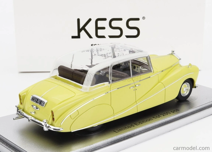 Kess-model Rolls royce Silver Wraith Perspex Top Saloon 1956 - farba vyrobená v roku 1968 1:43 žltá