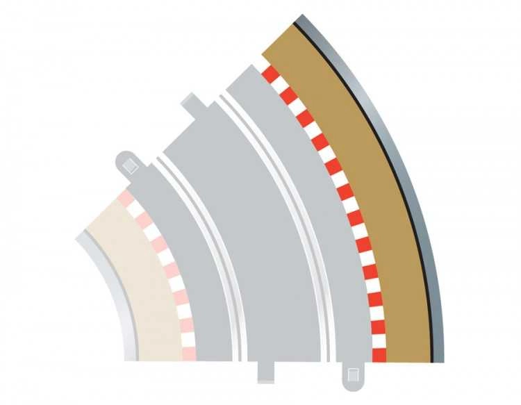 Rozšíření trati SCALEXTRIC C8228 - Radius 2 Outer Border/Barrier 45°