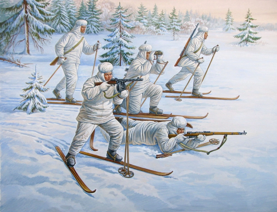 Zvezda figurky Soviet Skiers (1:72)