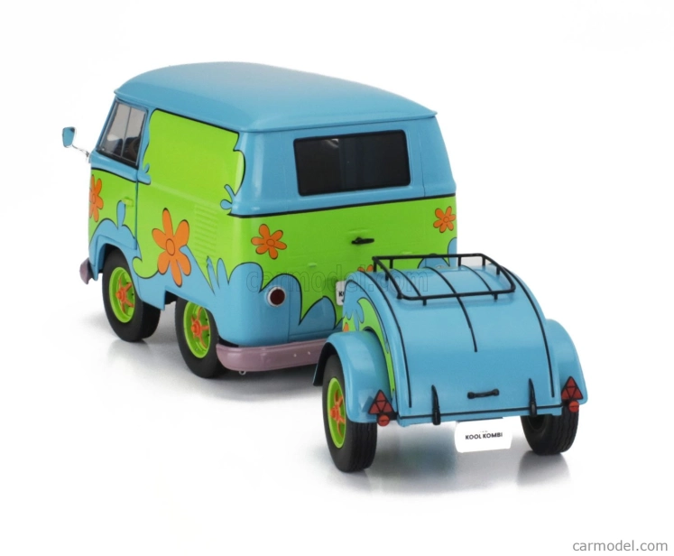 Solido Volkswagen T1 Van Kool Combi Ghosthunters Machine With Trailer 1950 1:18 Modrá Zelená