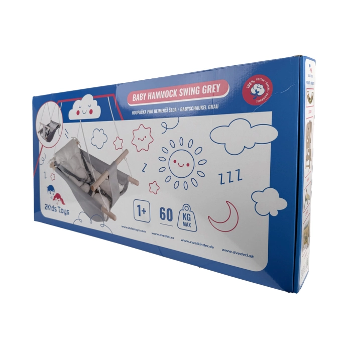 2Kids Toys Detská hojdačka šedá