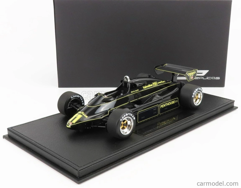 Gp-replicas Lotus F1  91 N 11 Season 1982 E.de Angelis - Con Vetrina - With Showcase 1:18 Black