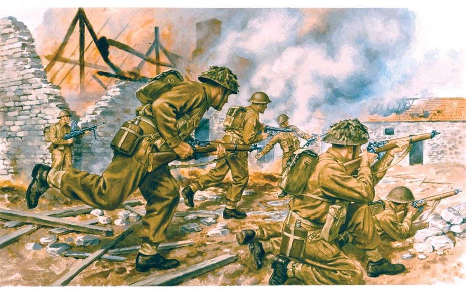 Airfix figúrky – WWII British Infantry (1:32) (Vintage)