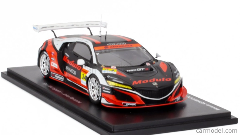 Spark-model Honda Nsx Gt3 Team Modulo Drago Corse N 34 Gt300 Class Super Gt 2020 Ryo Michigami - Jake Parson 1:43 Červená čierna biela