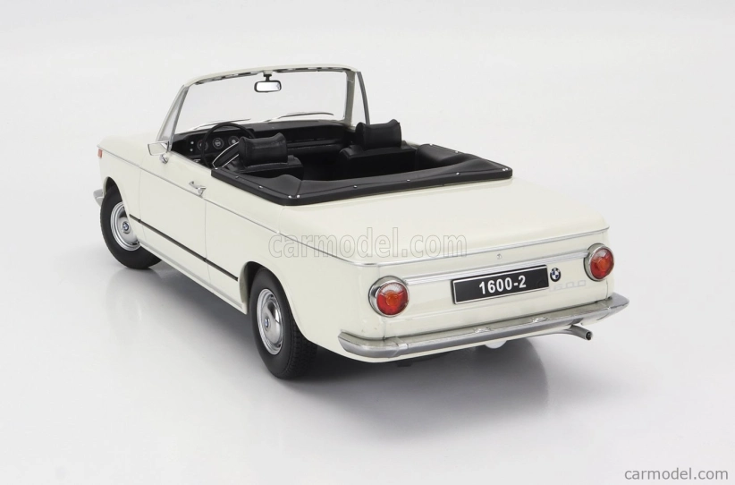 BMW 1600-2 Cabriolet 1968 v mierke kk - s odnímateľnou mäkkou strechou 1:18 biela
