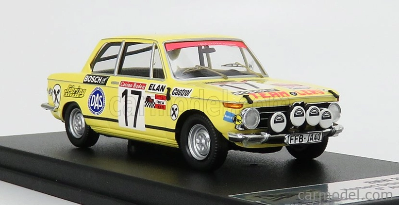 Trofeu BMW 2002 (night Version) N 17 Rally Alpenfahrt 1973 H.grunsteidl - G.hopf 1:43 Žlutá