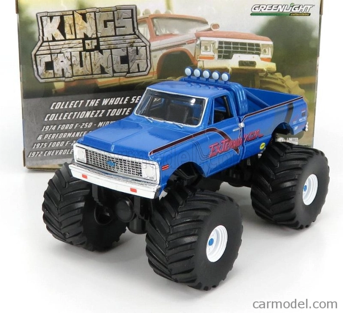 Greenlight Chevrolet K-10 Bigfoot Monster Truck Exterminator 1972 1:43 Blue Met
