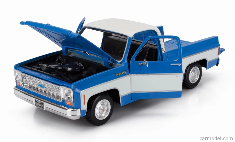 Maisto Chevrolet C-10 Pick-up Cheyenne Super 1974 1:18 modro-biela
