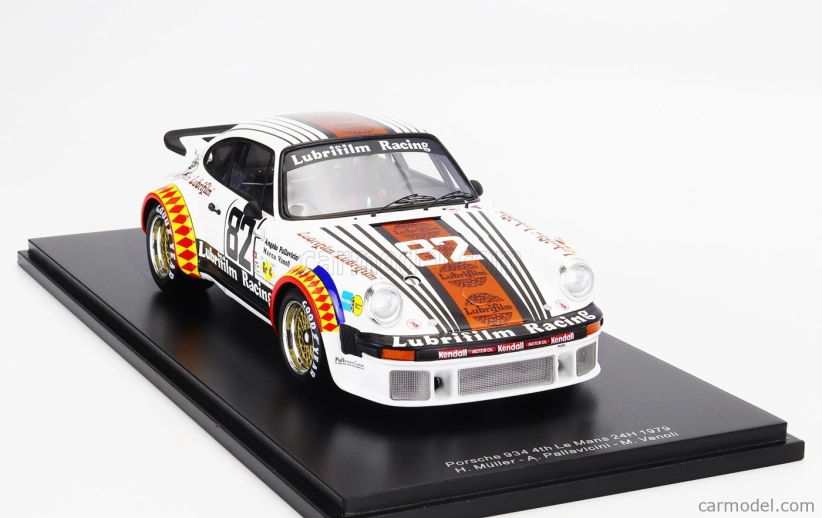 Spark-model Porsche 934 3.0l Turbo Team Lubrifilm Racing N 82 24h Le Mans 1979 H.muller - A.pallavicini - M.vanoli 1:18 Bílá