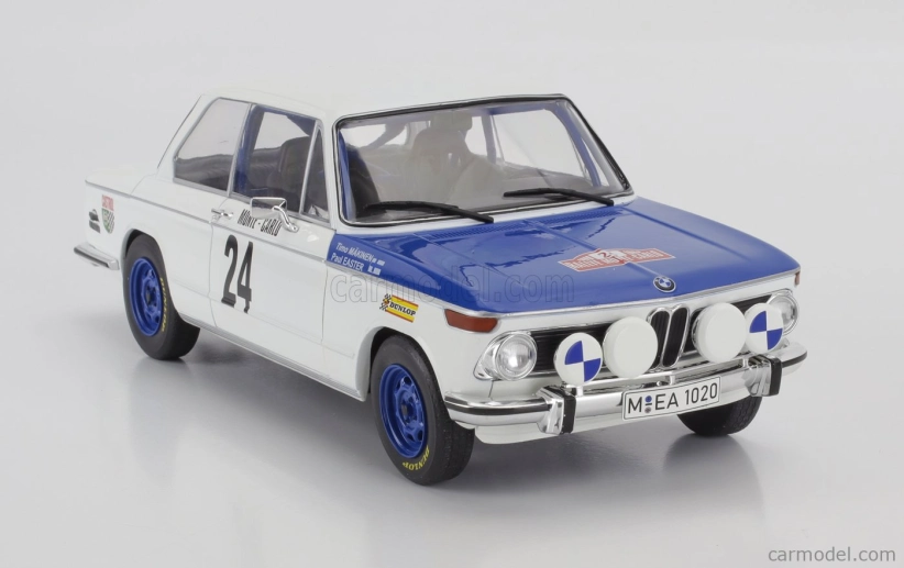 Solido BMW 2002 Ti N 24 (nočná verzia) Rally Montecarlo 1969 Timo Makinen - Paul Easter 1:18 Bielo modrá