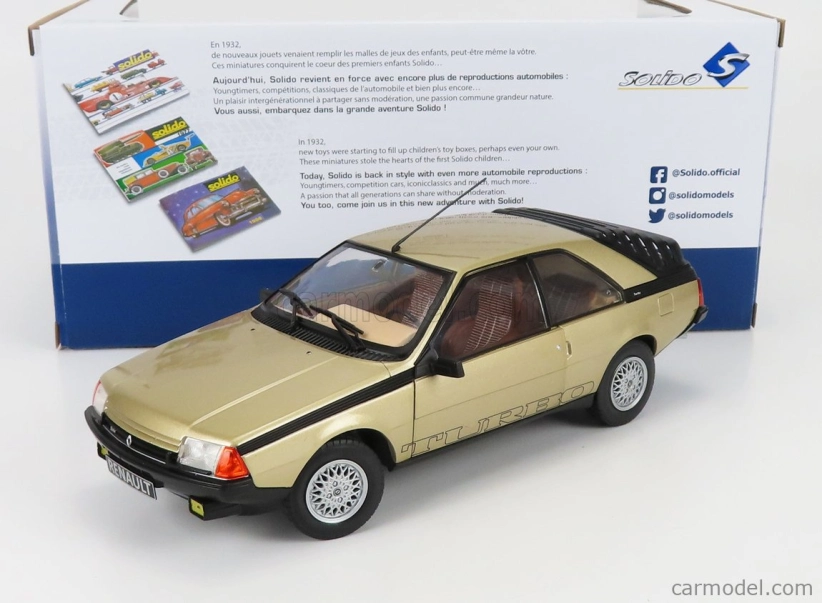 Solido Renault Fuego Gts Turbo Coupe 1980 1:18 Zlato