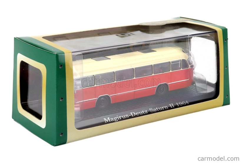 Edicola Magirus Deutz Saturn Ii Bus 1957 - poškodenie Zobrazovací box 1:72 Red Cream