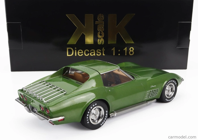 Chevrolet Corvette C3 1972 v mierke Kk - s odnímateľnou strechou 1:18 zelená