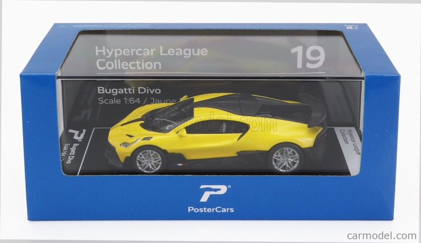 Kinsmart Bugatti Divo 2018 1:64 žltá čierna