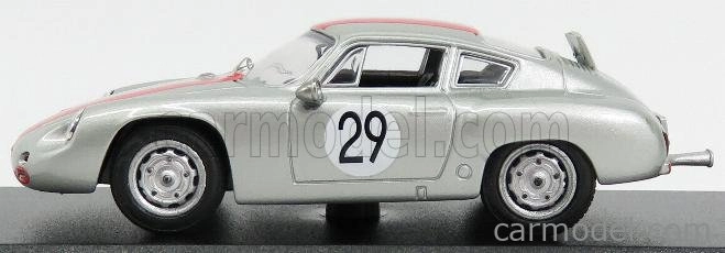 Najlepší model Porsche 356b Carrera Abarth N 29 1000km Nurburgring 1963 Rank - Wutherich 1:43 Silver Red
