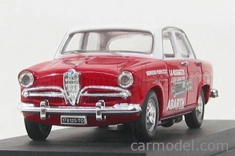 Rio-models Alfa romeo Giulietta Servizio Marmitte Abarth 1957 1:43 Červená Bílá