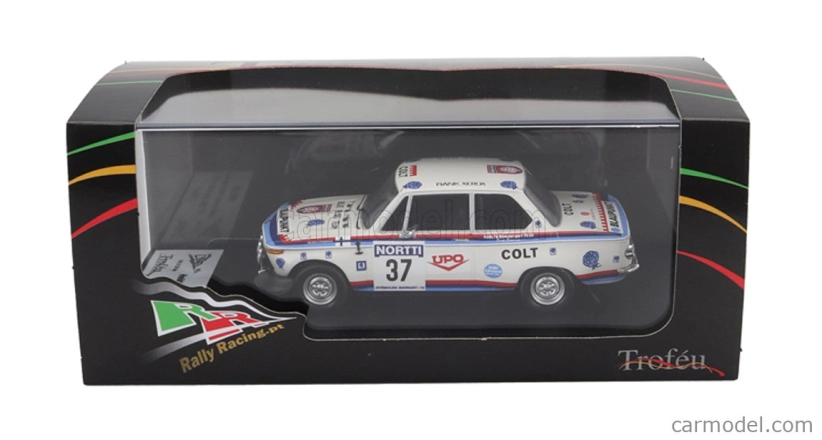 Trofeu BMW 2002 (night Version) N 37 Rally 1000 Lakes 1974 Heikki Enomaa - Matti Hankavaara 1:43 Bílá Modrá Červená
