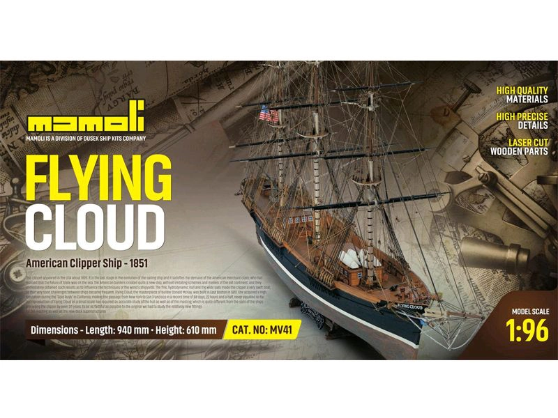 MAMOLI Flying Cloud 1851 1:96 kit