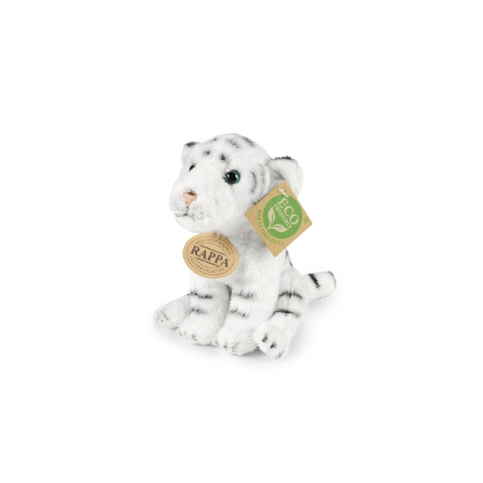 Rappa Plyšový tiger biely sediaci 15 cm ECO-FRIENDLY