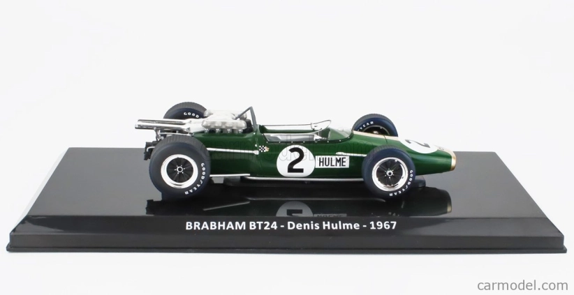Edicola Brabham F1 Bt24 Repco Bt24 N 2 Majster sveta Sezóna 1967 Denis Hulme - Con Vetrina - S vitrínou 1:24 Zelené zlato