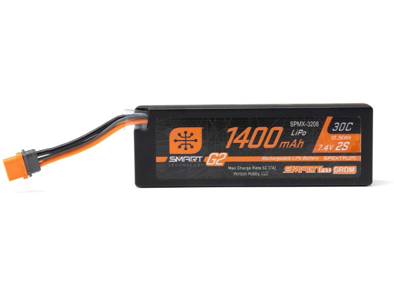 Spektrum Smart G2 LiPo 7.4V 1400mAh 30C IC2 Smart Fit Grom
