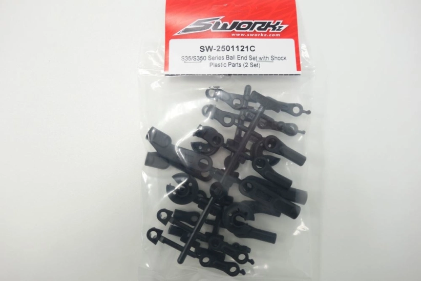 SWORKz plastové kĺbiky a diely tlmičov/ramena/riadenia S35/S350, 1 súprava