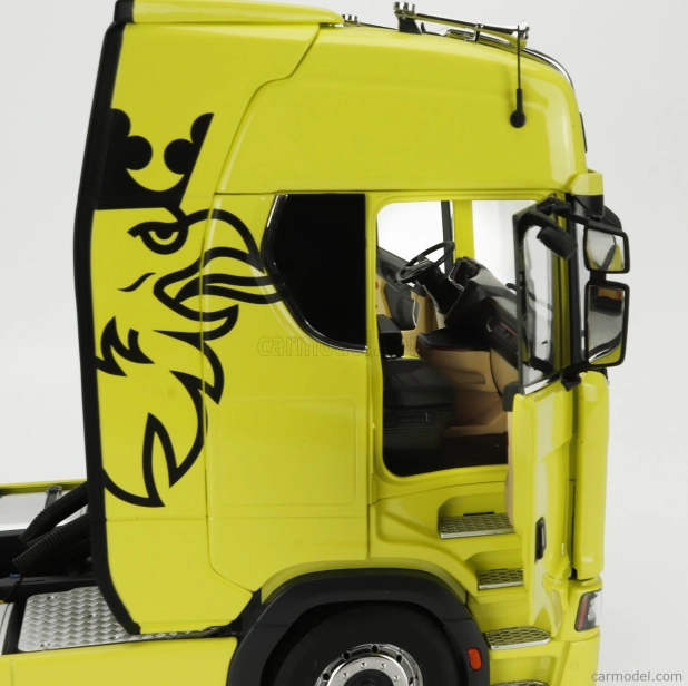 Nzg Scania S730 V8 Tractor Truck 2-assi With Vabis Logo 2017 1:18 Žlutá