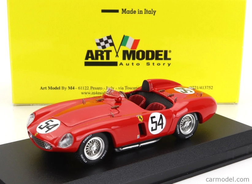 Umelecký model Ferrari 750 Monza Spider N 54 Winner Tunisi Gp 1955 Luigi Piotti 1:43 Red