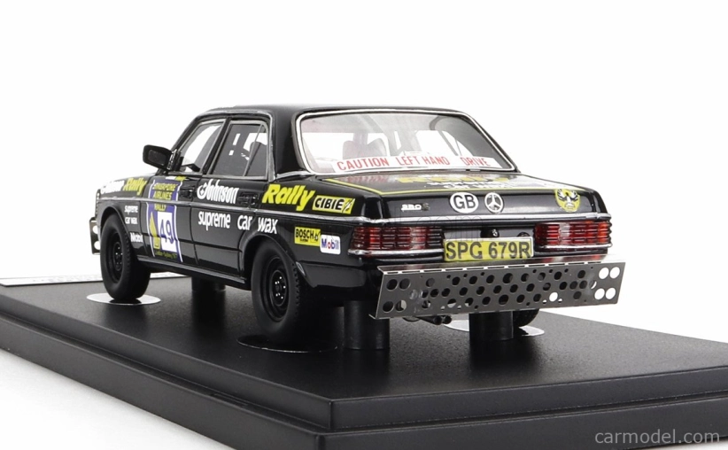 Modely v mierke Matrix Mercedes benz E-class 280e N 49 2nd Rally London - Sidney Marathon 1977 T.fowkes - P.o'gorman 1:43 Black