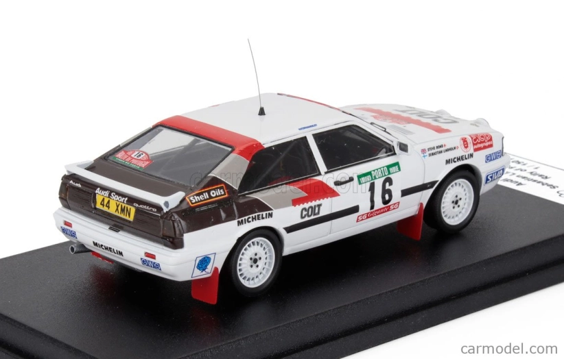 Trofeu Audi Quattro Coupe (night Version) N 16 Rally Portugal 1988 Sebastian Lindholm - Steve Bond 1:43 Bílá Červená