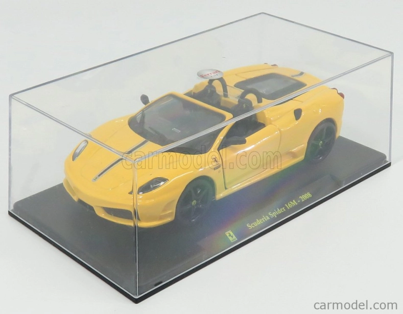 Edicola Ferrari F430 Scuderia Spider 16m 2008 - Con Vetrina - S vitrínou 1:24 Yellow