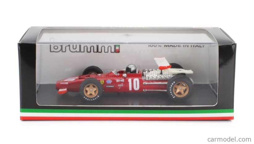 Brumm Ferrari F1 312 N 10 Italy Gp 1969 Pedro Rodriguez - s figúrkou vodiča 1:43 červená biela