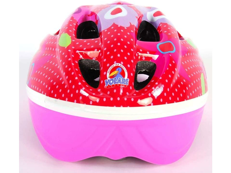 Volare - Dětská přilba Deluxe 51-55cm květiny bílá