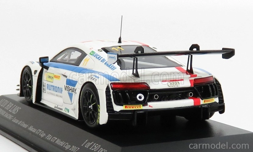 Minichamps Audi R8 Lms Team Hcb Rutroni Racing N 11 Fia World Gt Cup Macau 2017 L.di Grassi 1:43 Biela