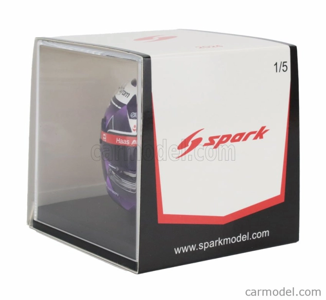 Spark-model Bell helmet Casco Helmet F1 Kevin Magnussen Team Haas N 20 Monaco Gp 2024 1:5 Modrá Violetová