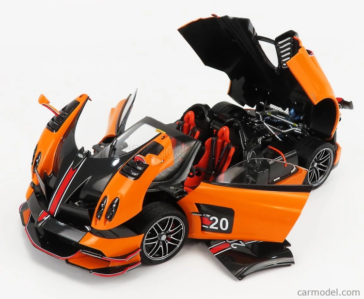 LCD model Pagani Huayra Bc Roadster N 20 2017 1:18 Orange Black