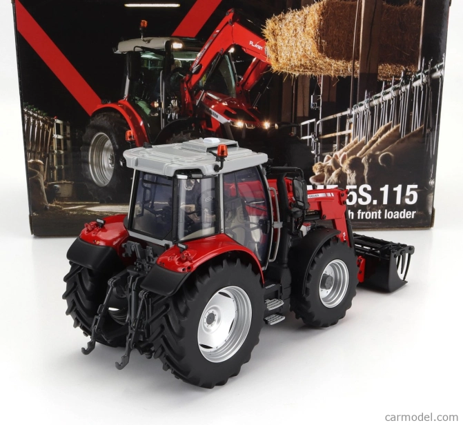 Universal hobbies Massey ferguson Mf5s.115 Tractor With Front Loader 2022 1:32 Červená Šedá