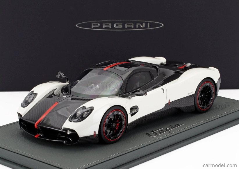 Bbr-models Pagani Utopia 2022 - Con Vetrina - With Showcase 1:18 Bianco Benny - Bílá